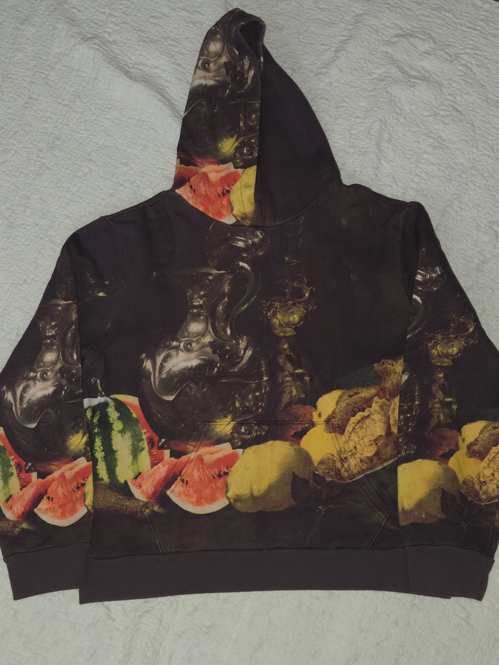 Denim Tears Baroque "Still Fruit Painting" hoodie Size L- Kiss My Grits NWT